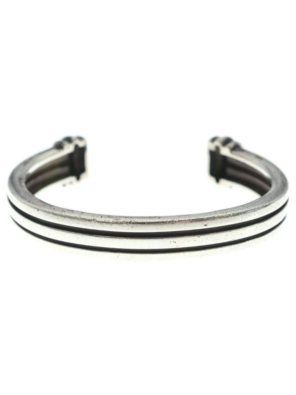 Tiffany & Co Grooved Bangle Bracelet Silver